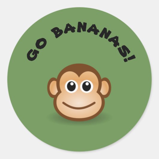 bananen ronde sticker (Voorkant)