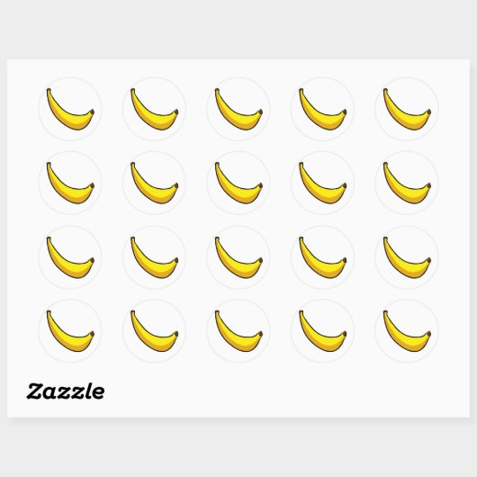 Bananen Ronde Sticker (Vel)