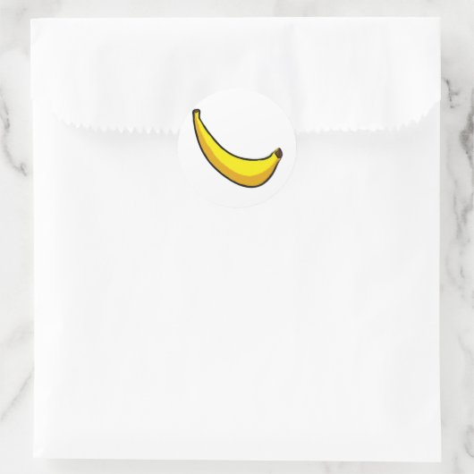 Bananen Ronde Sticker (Tas)
