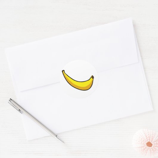 Bananen Ronde Sticker (Envelop)