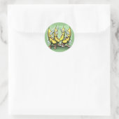 Bananen Ronde Sticker (Tas)