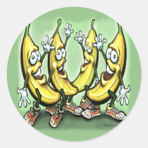 Bananen Ronde Sticker