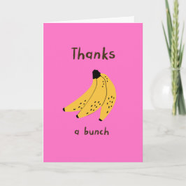 Bananen roze Bedankt Card