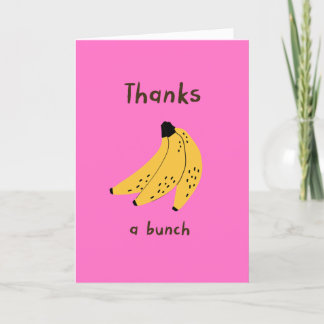 Bananen roze Bedankt Card