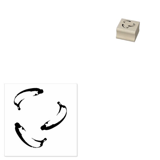 Bananen Rubberstempel (Gestempeld)