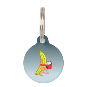 Bananen spelen de percussie tijdens het marcheren huisdierpenning