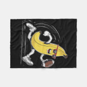 Bananen Speler Fruit Sport Schattigee Banaan Ameri Fleece Deken (Voorkant (Horizontaal))