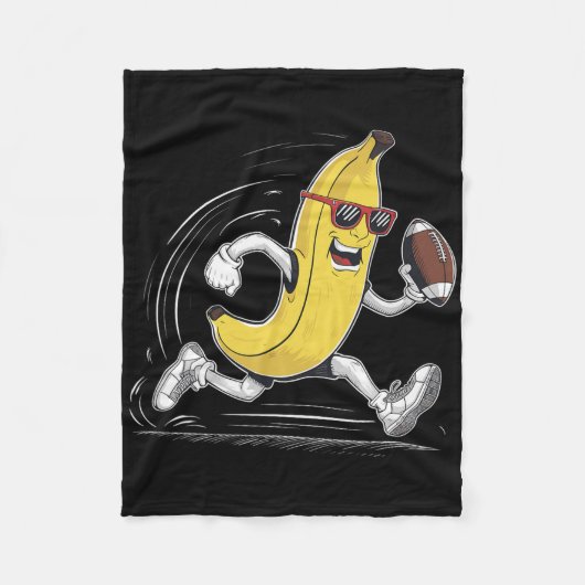 Bananen Speler Fruit Sport Schattigee Banaan Ameri Fleece Deken (Voorkant)