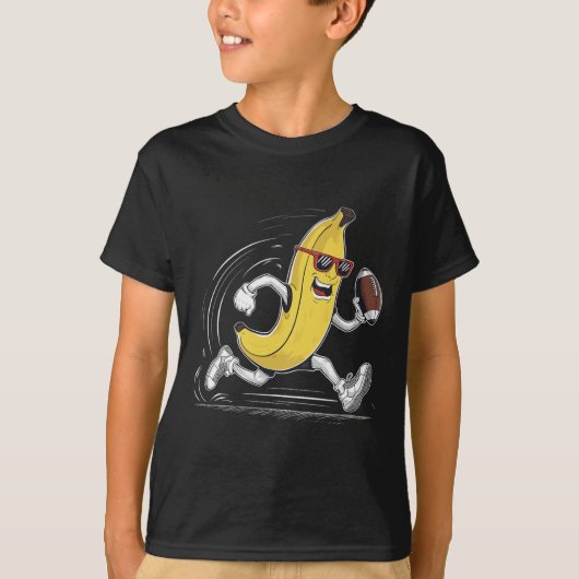 Bananen Speler Fruit Sport Schattigee Banaan Ameri T-shirt (Voorkant)