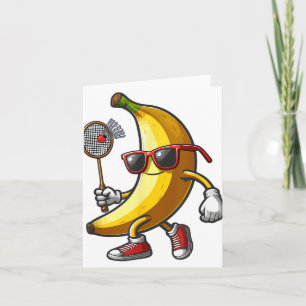 Bananen Sungles Spelen Badminton Grappige Fruit Sp Kaart