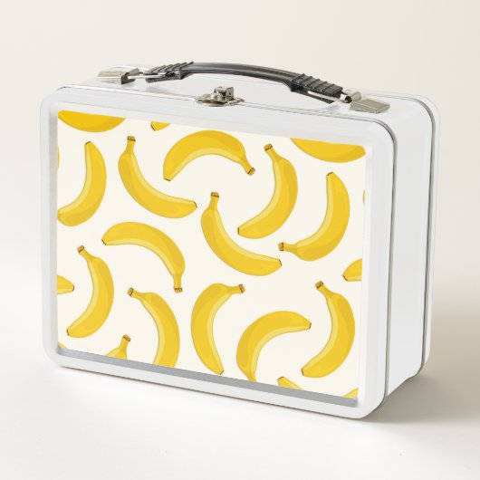 Bananen Tropische Fruit Print, Geel en Wit (Voorkant)