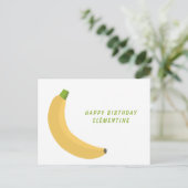 Bananen Verjaardag Briefkaart (Staand voorkant)