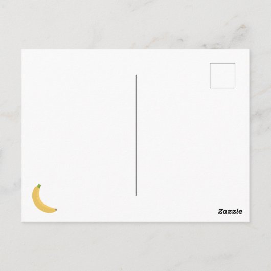 Bananen Verjaardag Briefkaart (Achterkant)