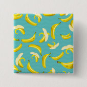 Bananen Vierkante Button 5,1 Cm (Voorkant)