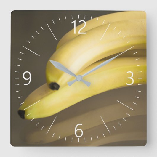 Bananen Vierkante Klok (Voorkant)