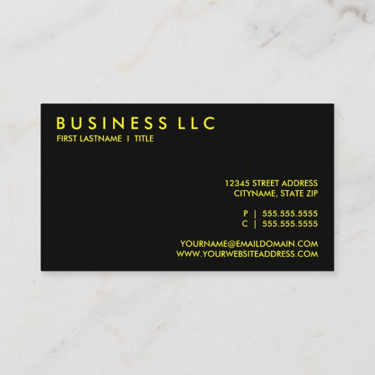 bananen. visitekaartje (Achterkant)