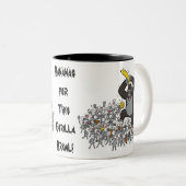 Bananen voor deze Gorilla Brawl! Tweekleurige Koffiemok (Voorkant rechts)