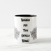 Bananen voor deze Gorilla Brawl! Tweekleurige Koffiemok (Center)