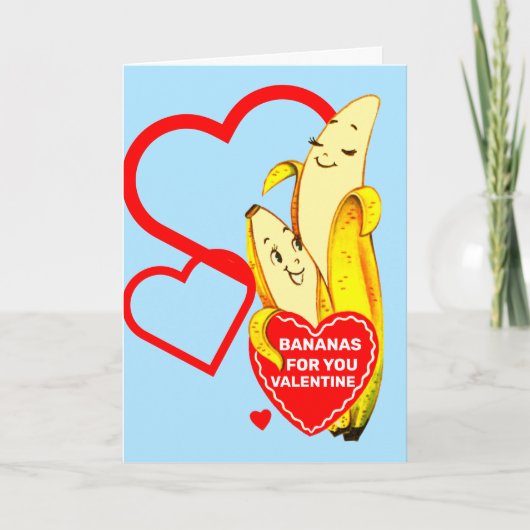 BANANEN VOOR JE VALENTIJN FEESTDAGEN KAART (Voorkant)