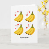 Bananen Voor Jou Hart Kaart (Gele Bloem)