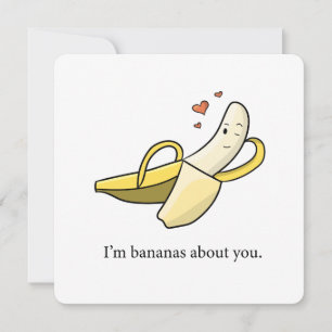 'Bananen voor jou' Valentijnsdag/ liefdeskaart Kaart