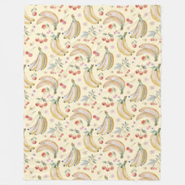 Bananen voor Kersen Fleece Deken