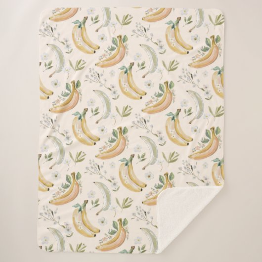Bananen voor Kersen Sherpa Deken (Voorkant)
