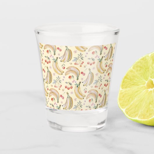 Bananen voor Kersen Shot Glas (Voorkant)