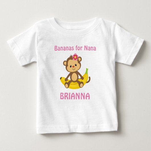 Bananen voor Nana Custom Baby Fine Jersey T-Shirt (Voorkant)