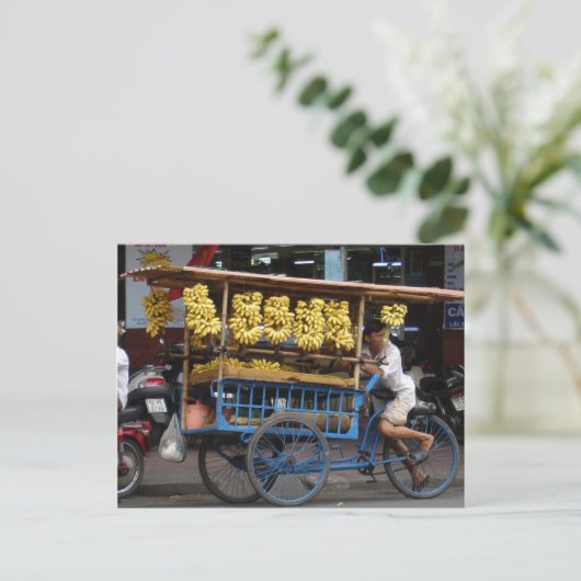 Bananen voor verkoop briefkaart (Staand voorkant)