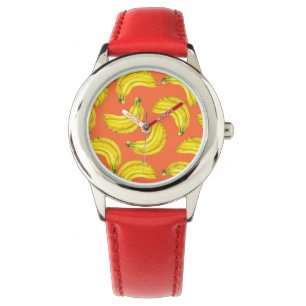 Bananen waterverf horloge