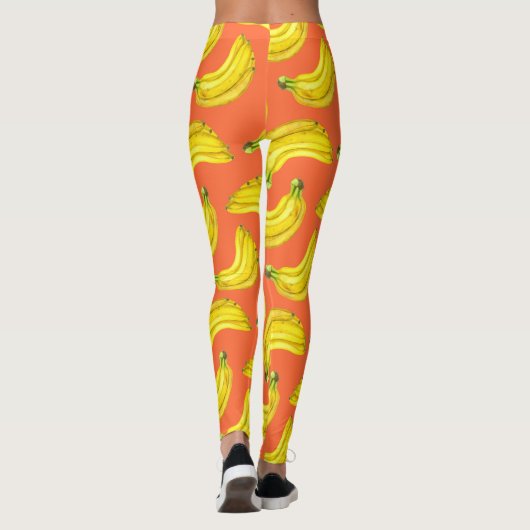 Bananen waterverf leggings (Achterkant)