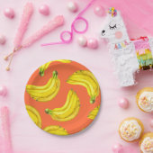 Bananen waterverf papieren bordje (Feest)