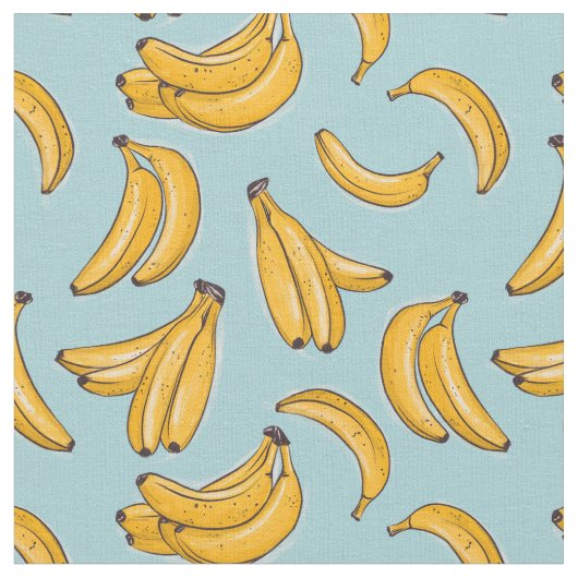 Bananen waterverf stof (Close Up)