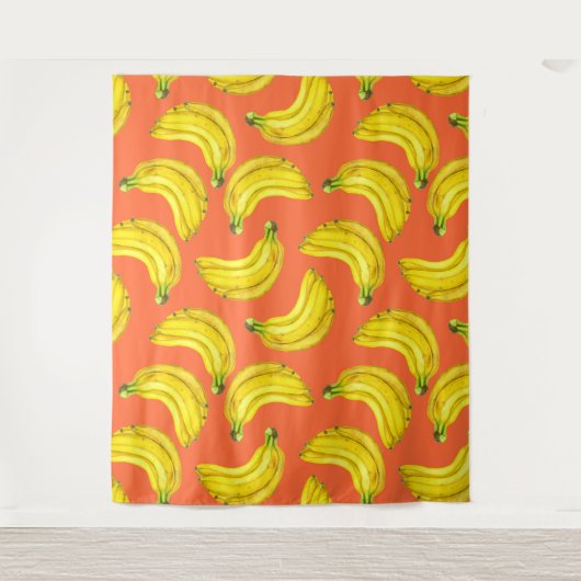 Bananen waterverf wandkleed (Voorkant)