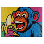 bananenaap popart snijplank (Voorkant)
