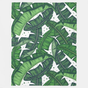 bananenblad blanket fleece deken