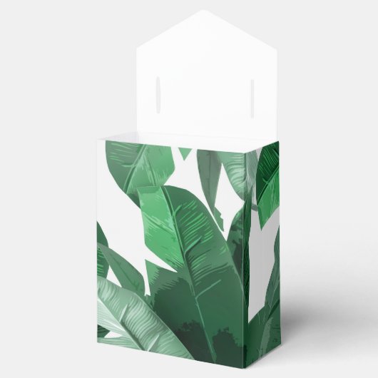 Bananenblad Print Favorietendoos Bedankdoosjes (Geopend)