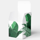 Bananenblad Print Vierkante Favorietendoos Bedankdoosjes (Geopend)