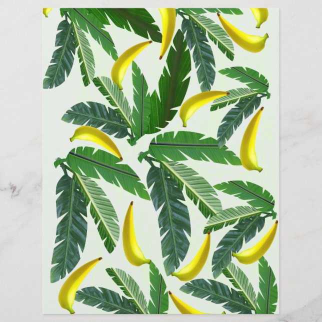 Bananenblad scrapbook papier (Voorkant)