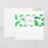 Bananenblad Verjaardag Kaart (Voorkant / Achterkant)