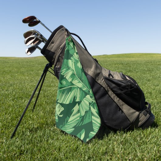 Bananenbladeren 2 golfhanddoek (Groen)