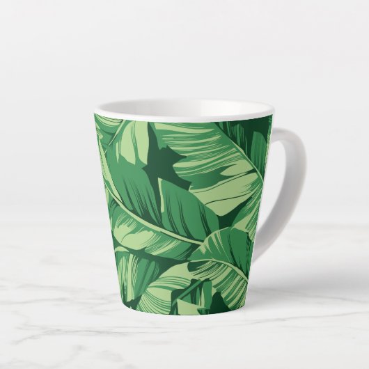 Bananenbladeren 2 latte mok (Rechterhoek)