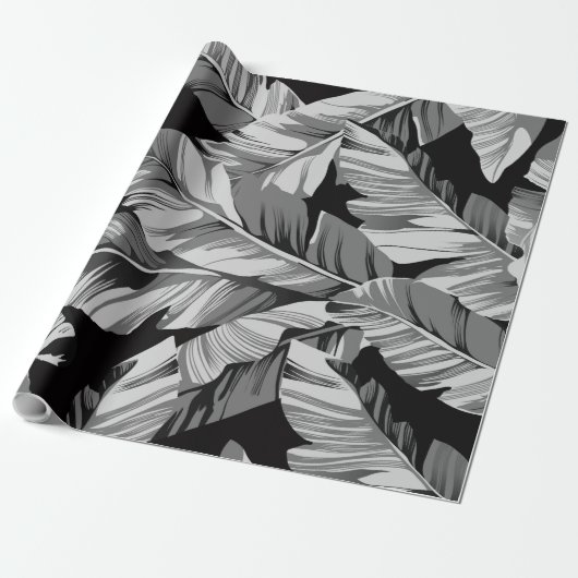 Bananenbladeren 3 cadeaupapier (Uitgerold)