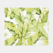 Bananenbladeren 4 fleece deken (Voorkant (Horizontaal))