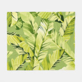 Bananenbladeren 5 fleece deken (Voorkant (Horizontaal))