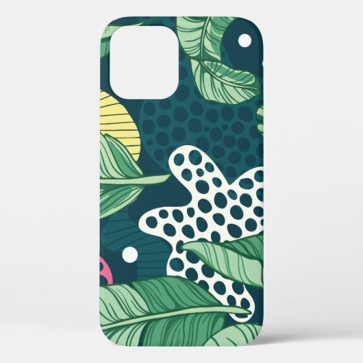 Bananenbladeren abstract, trendy kleuren Case-Mate iPhone case (Achterkant)