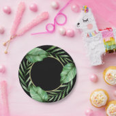 Bananenbladeren en palmschijfjes Tropisch Themafee Papieren Bordje (Feest)