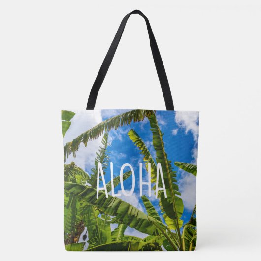 Bananenbladeren, Grove Boerderij Hawaiian Aloha Be Tote Bag (Voorkant)
