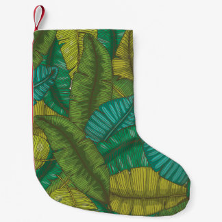 Bananenbladeren: met de hand getekend botanisch kleine kerstsok